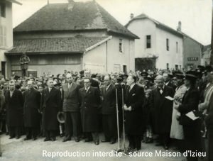 Inauguration de la stèle à Brégnier-Cordon.