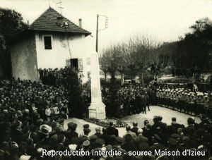 Inauguration de la stèle à Brégnier-Cordon.