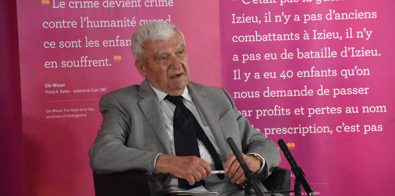 Colloque « Psychotrauma et soins », dimanche 30 mai 2021. Jacques Védrinne, professeur, président d’honneur du colloque. © Maison d’Izieu