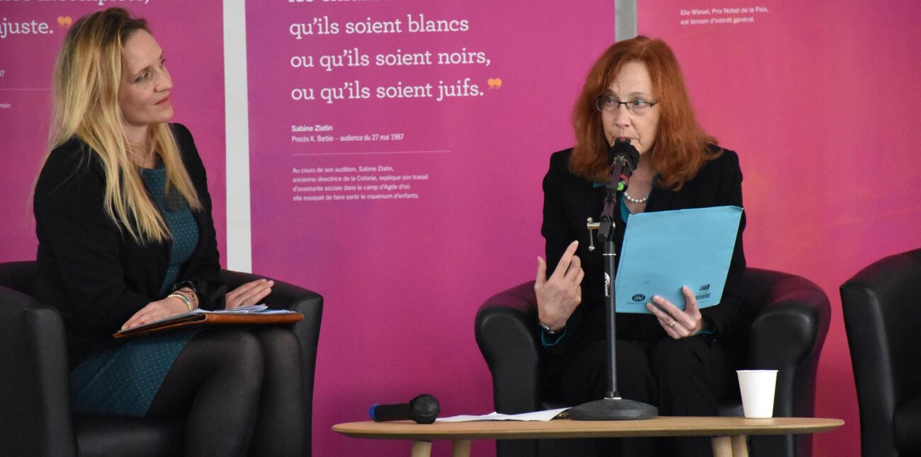 Mathilde Philip-Gay, Professeure à l’Université Jean Moulin Lyon 3 et Diane Marie Amann, Regents’ Professor of International Law, University of Georgia School of Law. © Maison d'Izieu