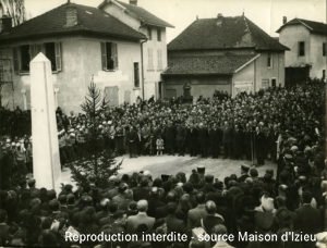 Inauguration de la stèle à Brégnier-Cordon.