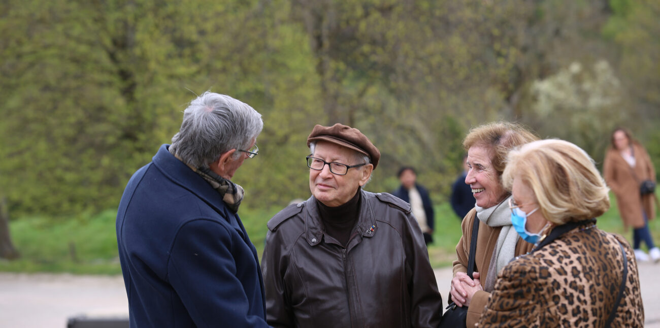 Roger Wolman, Serge et Beate Klarsfeld © Maison d'Izieu - Y.Perrin